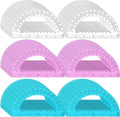 Zonon 100 Pack 6 Inch Plastic Protractor 180 Degrees Pink Blue Clear Protractors for Classroom, School, Math, Teacher, Student Office Supplies, Geometry, Angle Measurement, Christmas Gifts