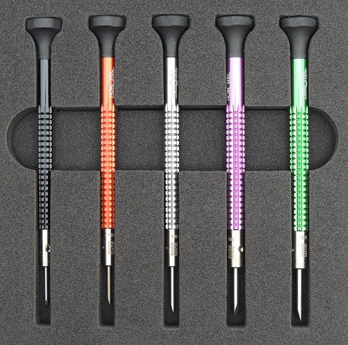 Horotec MSA01.020 (01.020-B) Set of Precision Screwdrivers in Aluminium and Stainless Steel Bits - Swiss Made