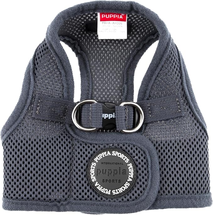 PUPPIA International Soft Vest Harness, Medium, Grey