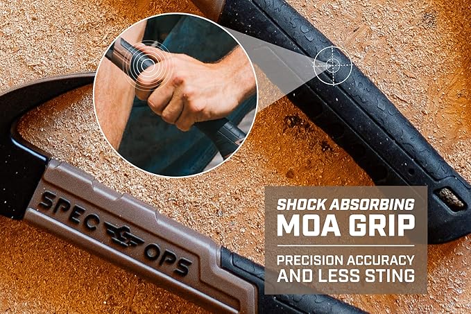 Spec Ops Tools Fiberglass Hammer, 20 oz, Smooth Face, Curved Claw, Shock-Absorbing Grip, 3% Donated to Veterans