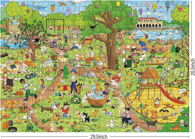 Antelope - 1000 Piece Puzzle for Adults, Dog Park Jigsaw Puzzles 1000 Pieces - 1000 Pieces High Resolution, Matte Finish, Smooth Edging, No Dust Leisure Animal Puzzle