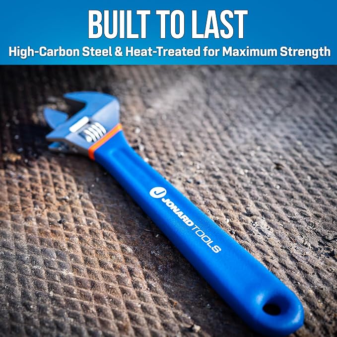 Jonard Tools AW-18 Adjustable Wrench 18" with Extra Wide Jaws (Color May Vary)