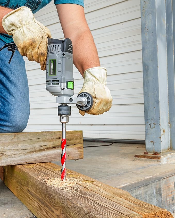Genesis 7.5 Amp 1/2 Variable Speed Heavy-Duty Hammer Drill with Depth Gauge, Chuck Key, Auxiliary Handle GHD1275B