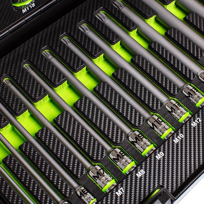 GripEdge |39-PC RPT 1/4, 3/8 & 1/2" Drive Low Profile, Standard, Exta Long & Security Triple Square Master Bit Socket Set|Includes sizes - M4-M18 | Includes Premium Plastic Case With Foam Insert |