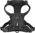 TUG No-Pull Dog Harness, 2 Leash Clips + Padded Handle (Medium, Black) | Water-Resistant Padded Interior | No-Pull Front Clip | Padded Back Handle | Adjustable Straps