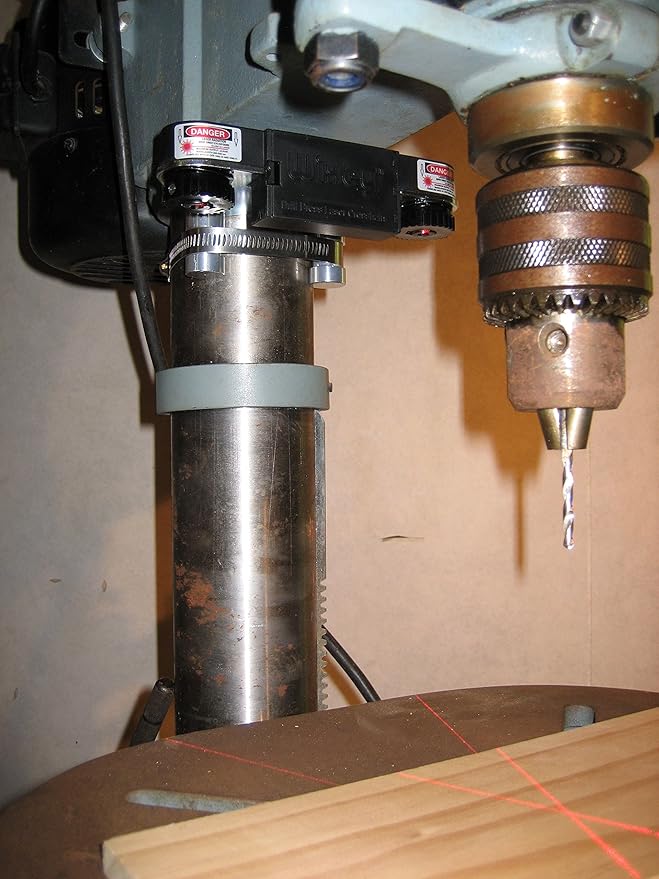 Wixey WL133 Drill Press Laser Crosshair – Long-Lasting Easy-Use Portable Drill Press Guide – Thin Precision Laser Alignment Tool – Perfect Drilling Machine for Accurate Setup Where Needed