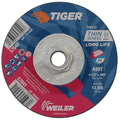 Weiler 57040 4-1/2 Inch Cutting Wheel, Tiger AO Steel/Metal Long Life Performance Cutting, .045" A60T Type 27 5/8"-11 Hub, Pack of 10