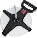 Champion Sports Open Reel Measuring Tapes – Durable Hand Crank with Metal Spike, Dual-Sided Feet & Meters, Perfect for Track & Field and Long Jump, 400 Feet/120 Meters