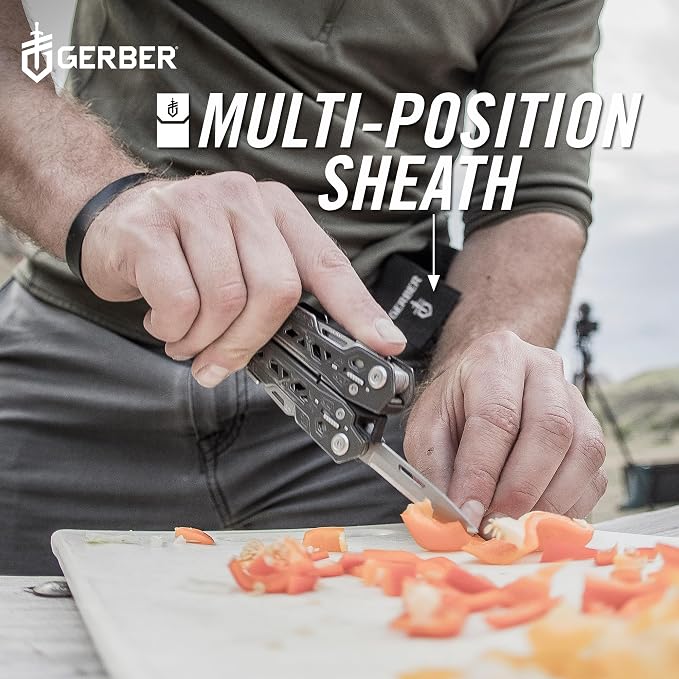 Gerber Truss 17-in-1 EDC Multitool Pliers, Pocket Knife with Sheath, Black