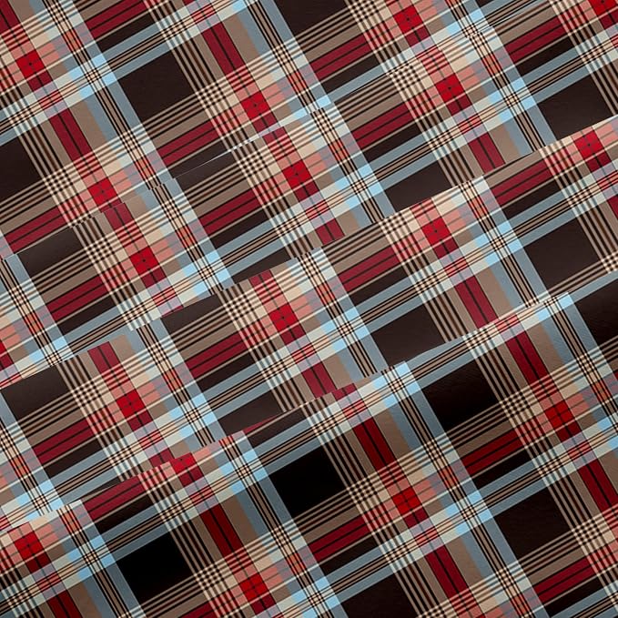 Sedefen Gingham Duvet Cover Queen Vintage Brown Plaid Bedding Set Kids Boys Girls Retro Grid Checked Soft Breathable Duvet Cover Set 3 Pieces