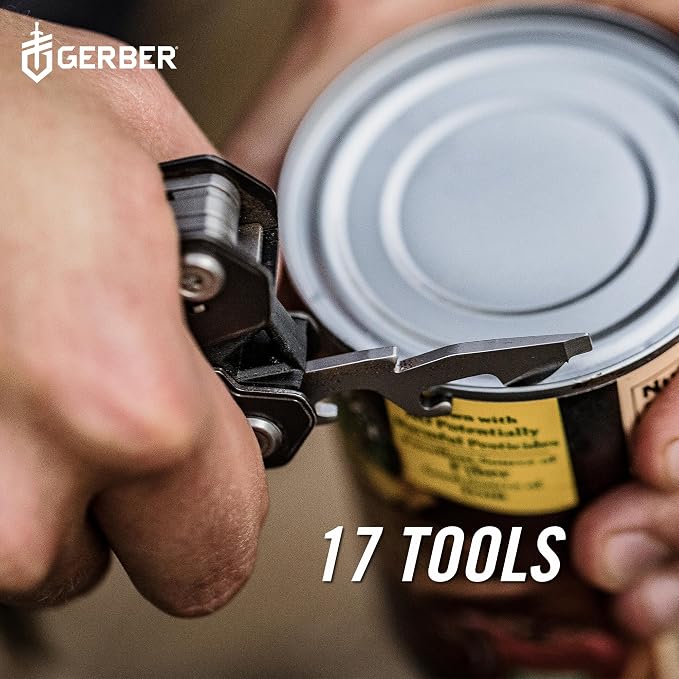 Gerber Truss 17-in-1 EDC Multitool Pliers, Pocket Knife with Sheath, Black