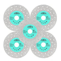 Rock Slab Grinding Disc - 5 inch Glass Cutter Disc(5pcs), Granite Cutting Blade, Diamond Grinder Wheel for Rock Slab, Stone, Tile, Marble, Granite, Glass Diamond Saw Blades