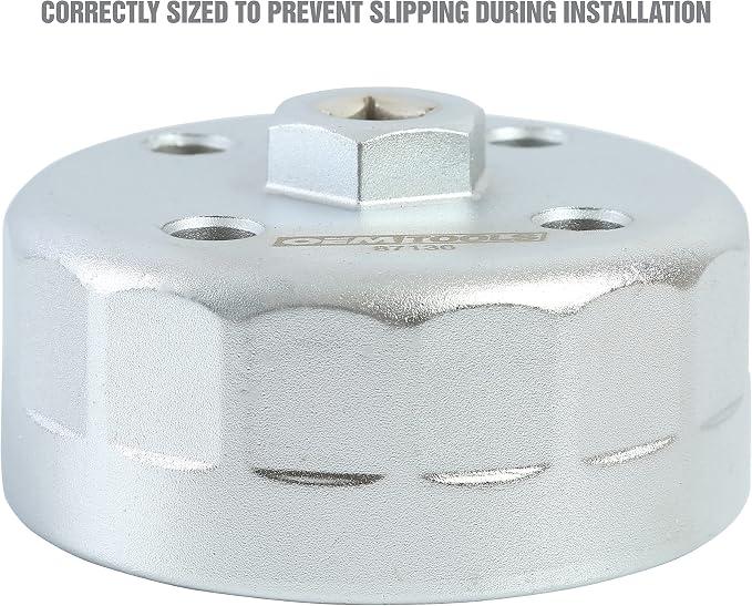 OEMTOOLS 87136 88.8MM 15 Flute Oil Filter Cap Wrench, Filter Puller for Hyundia and Kia Vehicles, 3/8 Inch Ratchet, 27MM socket, or 1/16 Inch Socket