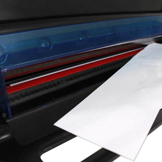 Heavy Duty Guillotine Paper Cutter - 400 Sheets Capacity, A4 12" Stack Paper Trimmer, Steel Base, Black
