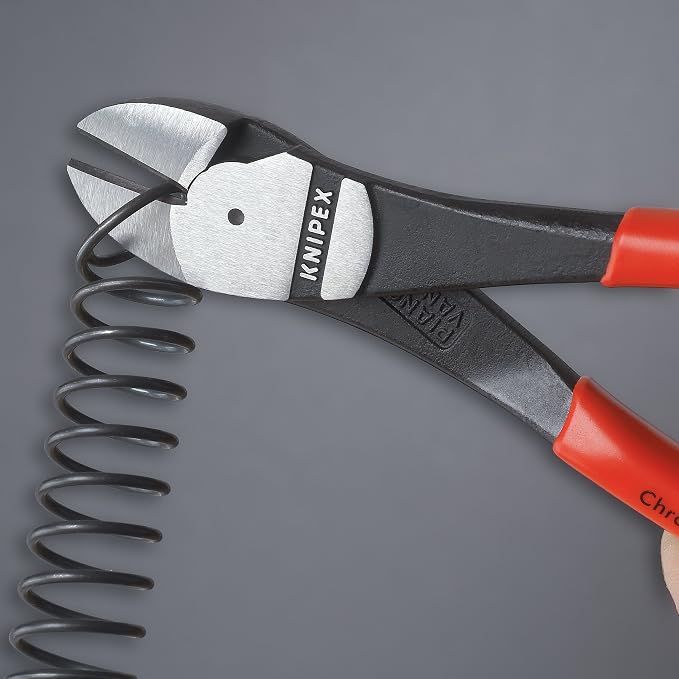 KNIPEX High Leverage Diagonal Cutters (7401250SBA), 10 inches and KNIPEX Raptor Pliers (8741250) Red, 10 inches