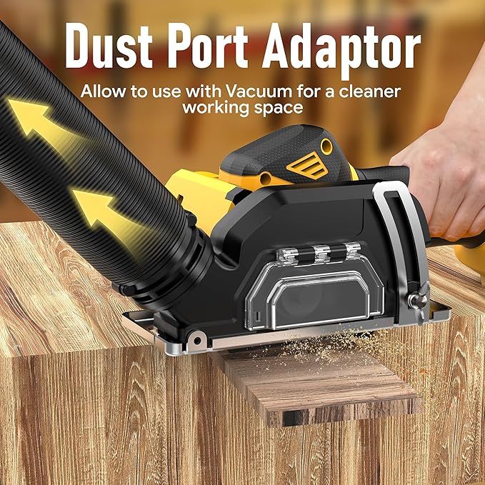 Cordless Cut Off Tool Compatible With DeWalt 20V MAX Battery(NO Battery) 3" Brushless Mini Circular Saw with Blades,19000RPM,Removable Dust Cover for Metal/Wood/Tile/Plastic