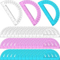 Zonon 36 Pack 6 Inch Plastic Protractor 180 Degrees Pink Blue Clear Protractors for Classroom, School, Math, Teacher, Student Office Supplies, Geometry, Angle Measurement, Christmas Gifts