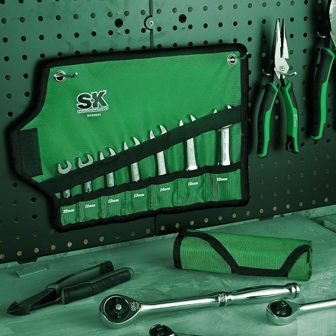SK Stubby Wrenches Set, Ratchet Wrenches Set, 14-Piece, SAE & Metric