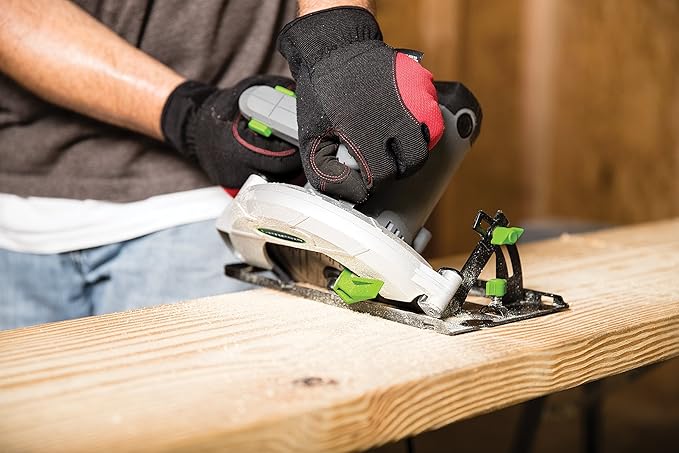 Genesis GCS130 13-Amp 7-1/4-In. Circular Saw with 24T Carbide Tipped Blade, Rip Guide, Blade Wrench, and 2 Year Warranty
