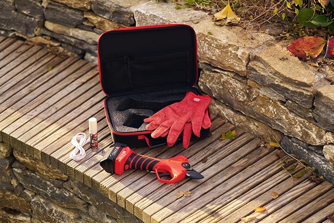 FELCO 2e Electric Pruning Shears with Cut Shield Safety, F-Tech Coated Blade, 10.8V Lithium Battery – Professional Cordless Garden Pruner