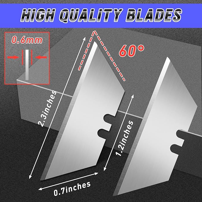 4 Pack Box Cutter, Folding Utility Knife, Razor Knife Heavy Duty, Box Cutters Utility Knives, Box Opener for Home, DIY Projects, Crafting, Package, Hand Tools & Navajas para Trabajo, Tube Cutters