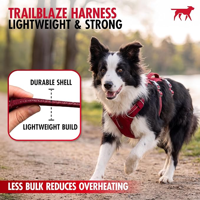 Tuff Pupper Escape Proof Dog Harness for Medium Dogs | No Pull Lightweight Adjustable Harness | No Escape Multifunctional Outdoor Pet Gear | Strong Durable Breathable | Secure Comfortable Fit