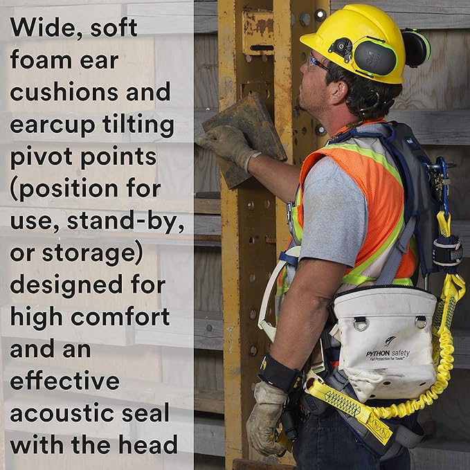 3M PELTOR Hearing Protection Earmuffs, X4 Series Noise Protection, Construction, Manufacturing, Assembly, Sanding