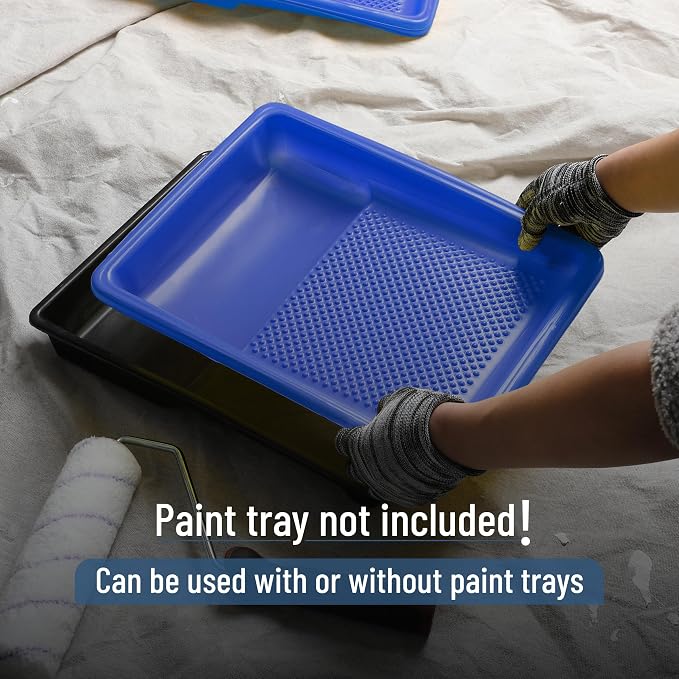 Bates- Paint Tray Liner, 9 Inch, 10 pcs, Dark Blue Paint Pans Trays, Plastic Paint Tray, Roller Tray Liners