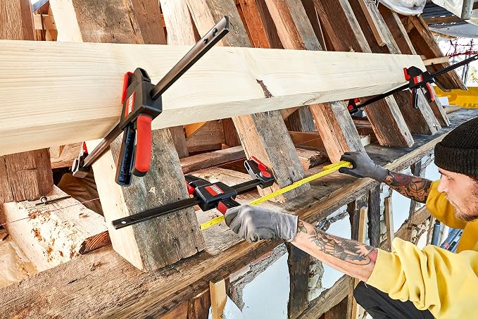 BESSEY EHK SERIES - 600 lb Clamping Force - 36 in - EHKXL36 Trigger Clamp Set - 3.625 in. Throat Depth - Wood Clamps, Tools, & Equipment for Woodworking, Carpentry, Home Improvement, DIY