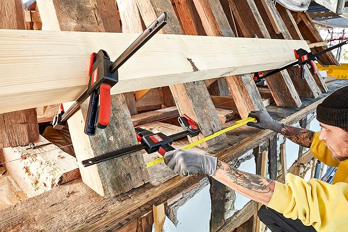 BESSEY EHK SERIES - 600 lb Clamping Force - 18 in - EHKXL18 Trigger Clamp Set - 3.625 in. Throat Depth - Wood Clamps, Tools, & Equipment for Woodworking, Carpentry, Home Improvement, DIY