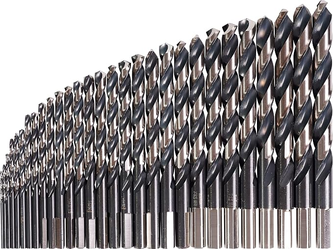 KnKut 29 Piece Drill Buddy Jobber Length Drill Bit Set with 3/8" Reduced Shank