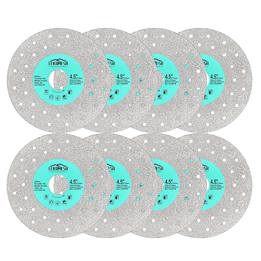 Rock Slab Grinding Disc - 4.5 inch Glass Cutter Disc (8pcs), Granite Cutting Blade, Diamond Grinder Wheel for Rock Slab, Stone, Tile, Marble, Granite, Glass Diamond Saw Blades