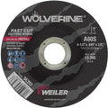 Weiler 56393 4-1/2 Inch Cutting Wheel, Wolverine AO Steel/Metal Fast Cutting, .045" A60S Type 27 7/8" Arbor, Pack of 25