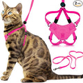 Houdini™ Escape Proof Cat Harness and Leash (Pink, XL) | Adjustable walking vest with 6ft lead, breathable mesh, secure snug fit, lightweight for travel, hikes and daily adventures