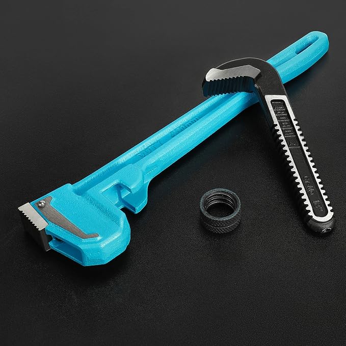 DURATECH 18-Inch Heavy Duty Pipe Wrench, Adjustable Plumbing Wrench | Malleable Cast Iron Handle, Exceed GGG standard