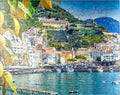 MyPuzzle Panoramic View of Beautiful Amalfi On Hills Leading Down to The Coast, Campania, Italy - Premium 100 Piece Jigsaw Puzzle for Adults