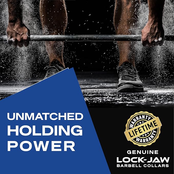 Lock-Jaw PRO 2 AXLE Barbell Collars/Clamps, 1.9" Olympic Bars