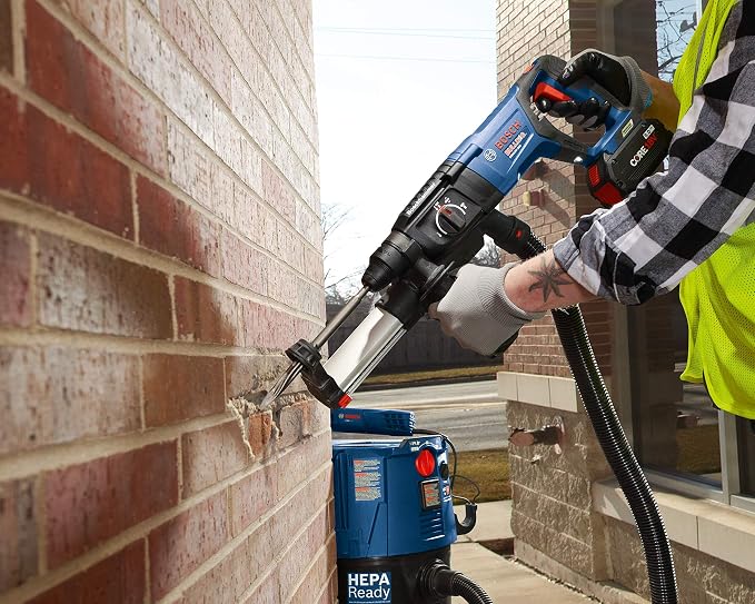Bosch 18V EC Brushless SDS-Plus Bulldog 1-Inch Rotary Hammer Kit with CORE18V 4 Ah Advanced Power Battery with KickBack Control (Renewed)