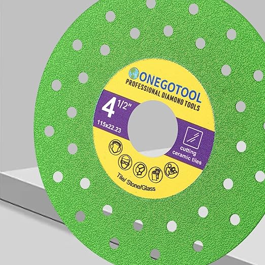 4-1/2 inch Tile Cutter Diamond Saw Blade for Angle Grinder Porcelain Ceramic Glass Marble Cutting Tools Grinding disc (3pcs)