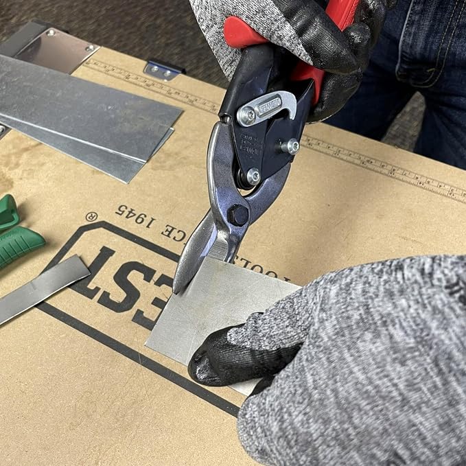 MIDWEST Special Hardness Aviation Snip - Left Cut Regular Stainless Steel Cutting Shears, Made in the USA - MWT-SS6716L
