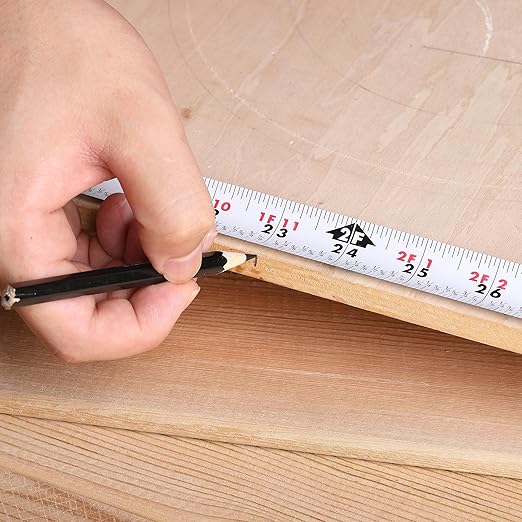 Mr. Pen- Retractable Tape Measure 25 ft, Easy Read, Double Sided Steel Retractable Measuring Tape with Fractions, Ideal for Construction & DIY Projects