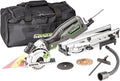Genesis GPCS535CK 5.8 Amp 3 1/2” Control Grip Plunge Compact Circular Saw Kit with Laser, Miter Base, 3 Assorted Blades, Vacuum Adapter Hose, Rip Guide and Carrying Bag