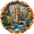 MEATRN Castle 500 Pieces Wooden Puzzles for Adults - Majestic Autumn Castle Landscape Jigsaw Puzzles, Premium Stress Relief Brain Teaser & Premium Decorative Gift, 16.4x16.5 in