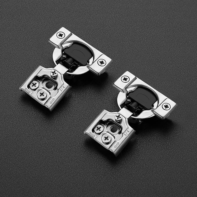 Ravinte 20 Pack 10 Pairs 3/4 inch Overlay Soft Close Hinges for Kitchen Cabinet Hinges Satin Nickel Hidden Hinges Stainless Steel Concealed Hinge self Closing