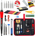 Soldering Iron Kit, 60W LED Display Digital Solder Pen, 5pcs Replaceable Tips, 21-in-1 Fast Heating with Solder Wire, Stand, Desoldering Pump, Wire Stripper, for Electronics Repair Hobby DIY 120V