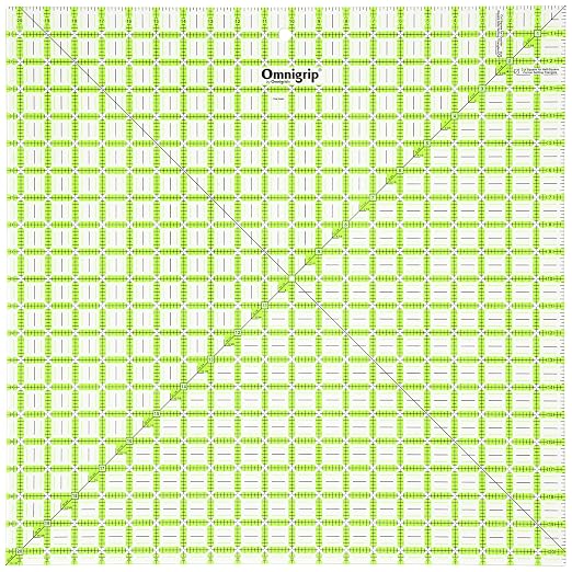 Omnigrip 20-1/2" x 20-1/2" Non-Slip Square Quilting Ruler by Omnigrid