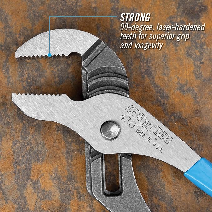 Channellock CHL430 10-Inch Straight Jaw Tongue and Groove Plier