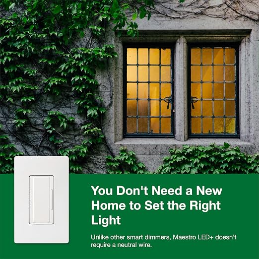 Lutron Maestro LED+ Dimmer Switch for Dimmable LED, Halogen and Incandescent Bulbs, 150W/Single-Pole or Multi-Location, MACL-153M-WH-3, White (3-Pack)