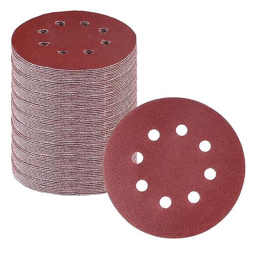 WORKPRO 150-Piece 220 Grit Sanding Discs - 5-Inch 8-Hole Hook and Loop Sandpaper for Random Orbital Sander (Not for Oscillating Tools or Mouse Sander)