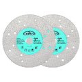 Rock Slab Grinding Disc - 3 inch Glass Cutter Disc (2pcs), Granite Cutting Blade, Diamond Grinder Wheel for Rock Slab, Stone, Tile, Marble, Granite, Glass Diamond Saw Blades